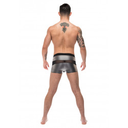 male power Boxer sexy IRON CLAD Noir-Argenté